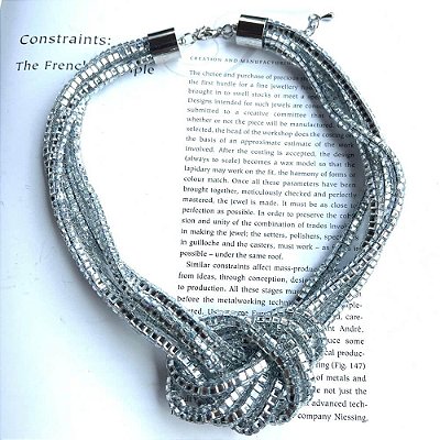 Colar Nó Vidrilho Prateado