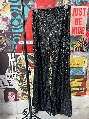 Calça Paetês Preta