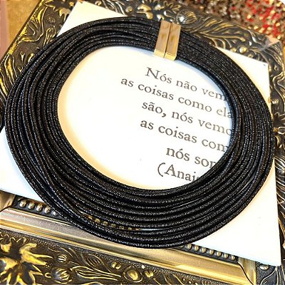 Colar Fios Lurex Preto