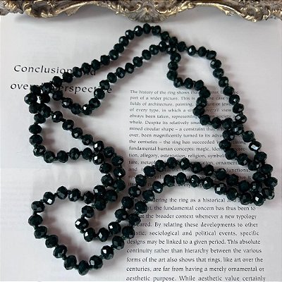 Colar Longo Cristais Verde