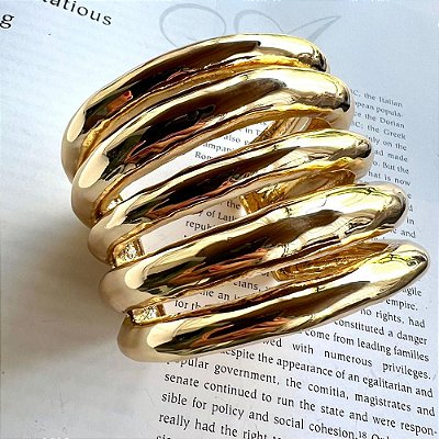 Bracelete Cinco Fios Dourado