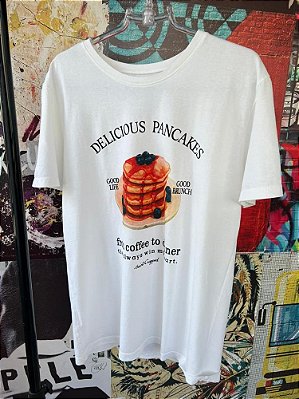Maxi T-Shirt Delicious Pancakes Off White