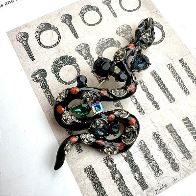 Broche Snake Black