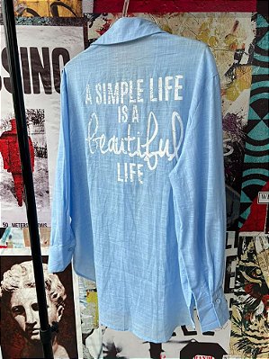 Camisa Simple Life Azul Bebê