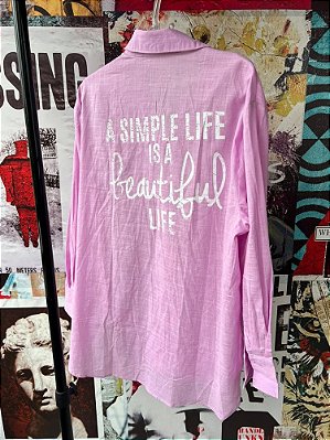 Camisa Simple Life Rosa