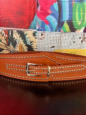 Cinto Tachas Caramelo