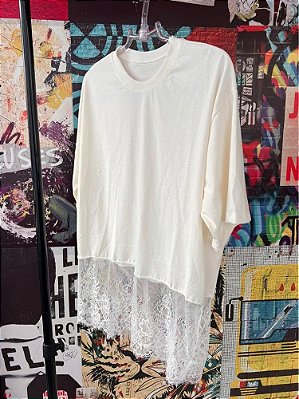 Blusa Podrinha Renda Branca