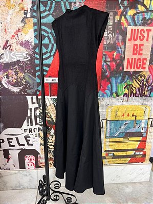 Vestido Mix Textura Preto