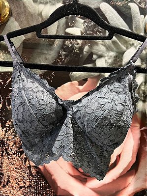 Top Renda Cinza