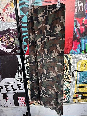 Saia Longa Tule Camuflado