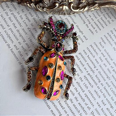 Broche Escaravelho Laranja