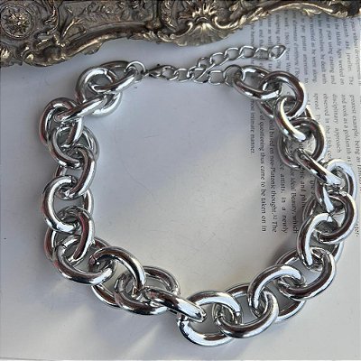 Colar Elos G Prateado