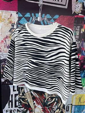 Cropped Estampado Zebra