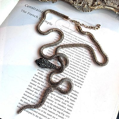Colar Snake Malha Dourado