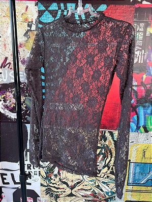 Blusa Renda Marrom