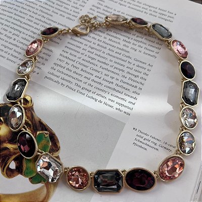 Colar Riviera Pedras Chatons Colors