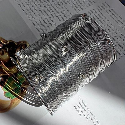 Bracelete Fios Horizontais Shine Prateado