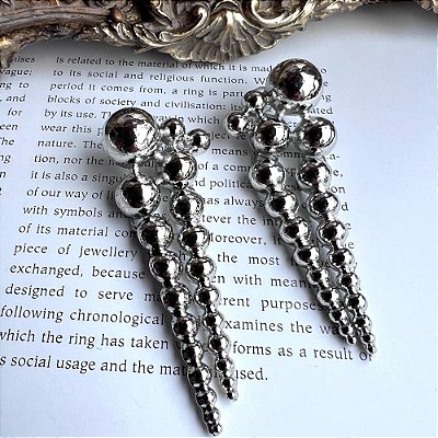 Brinco Esferas Prateado