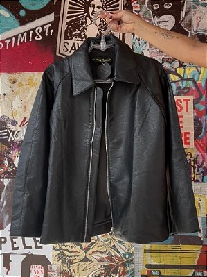 Jaqueta Couro PU Preto