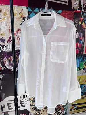 Camisa Chiffon Branca