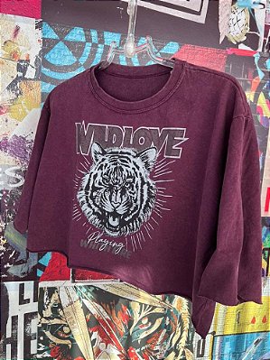 Cropped Wild Love Vinho
