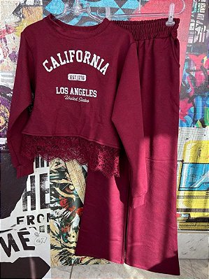 Conjunto California Moletinho Vinho