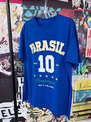 Maxi T-shirt Brasil Azul