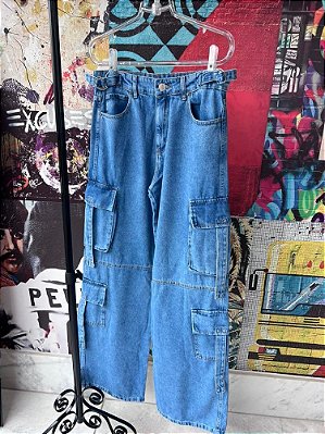 Calça Cargo Jeans