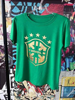 T-shirt Brasão Brasil Verde