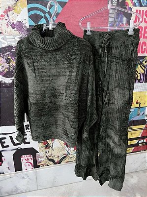 Conjunto Home Wear Tricot Verde