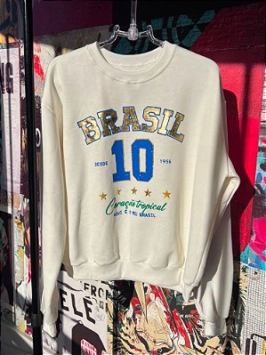 Blusa Moletom Brasil Off White