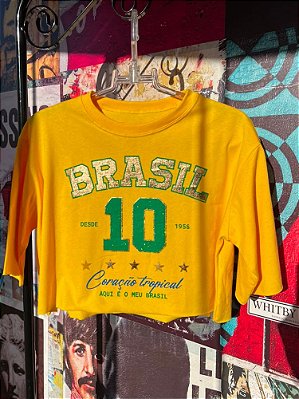 Cropped Brasil 10 Amarela