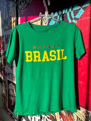 T-shirt Brasil Estrelas Verde