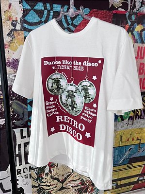 T-shirt Retro Disco Off White