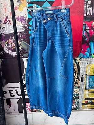 Calça Transpassada Jeans