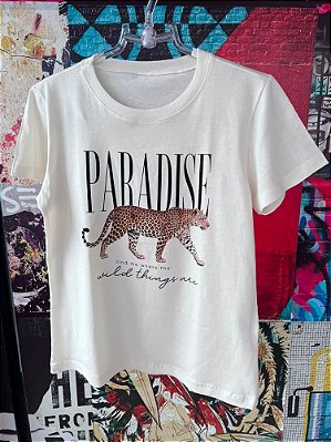 T-Shirt Onça Paradise Off White
