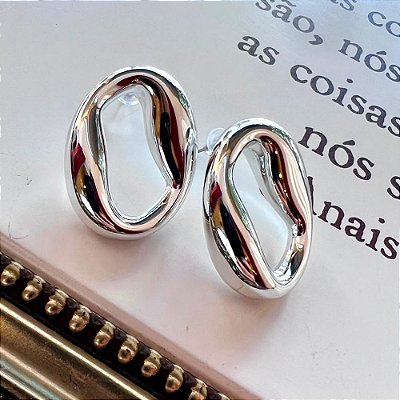 Brinco ABS Elo Prateado