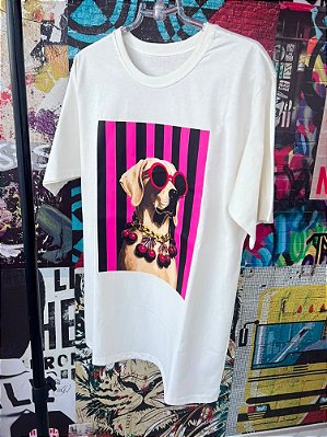 Maxi T-shirt Labrador Off White