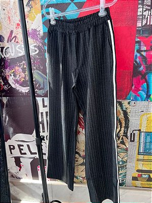 Calça Risca Giz Preto