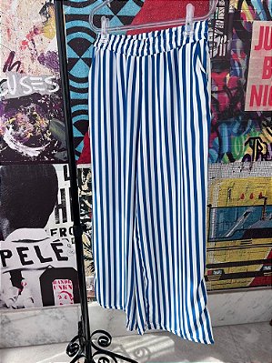 Calça Listrada Azul