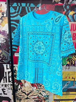 T-shirt Paisley Turquesa