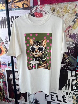 Maxi T-shirt Gato Milk Shake