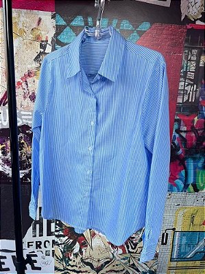 Camisa Listras Azul Claro