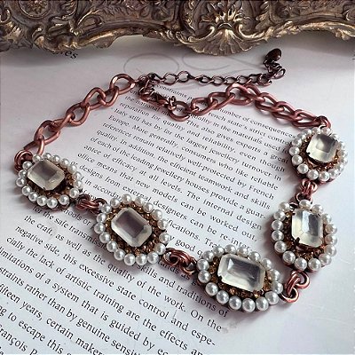 Choker Chaton Leitoso Cobre
