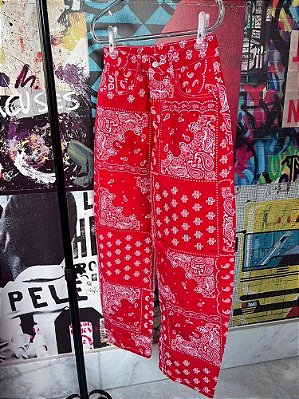 Calça Paisley Vermelha