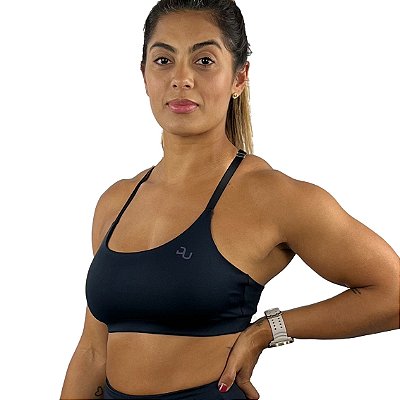 Top Alça Regulável Nadador Preto