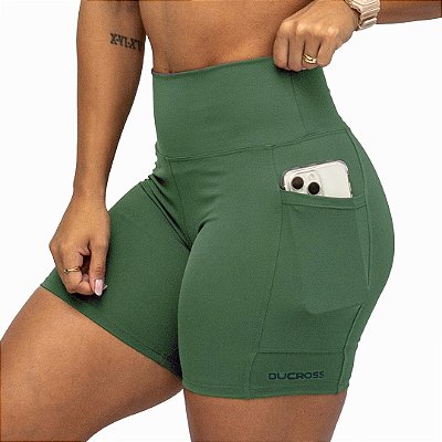 Shorts Médio com Bolsos Cactos