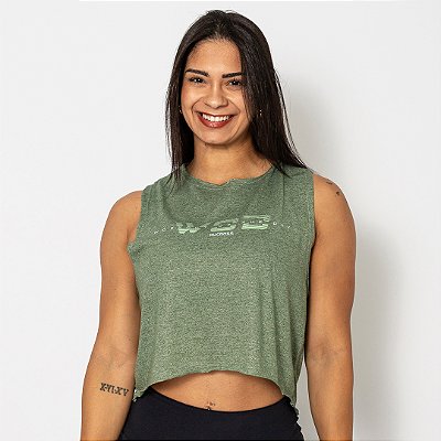 Regata Cropped Wod Verde Militar