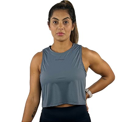 Regata Cropped Run Cinza