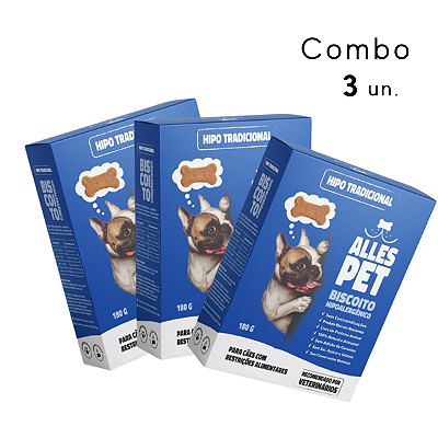 Petisco Hipoalergênico Tradicional 180 gr (Combo 3 unidades)